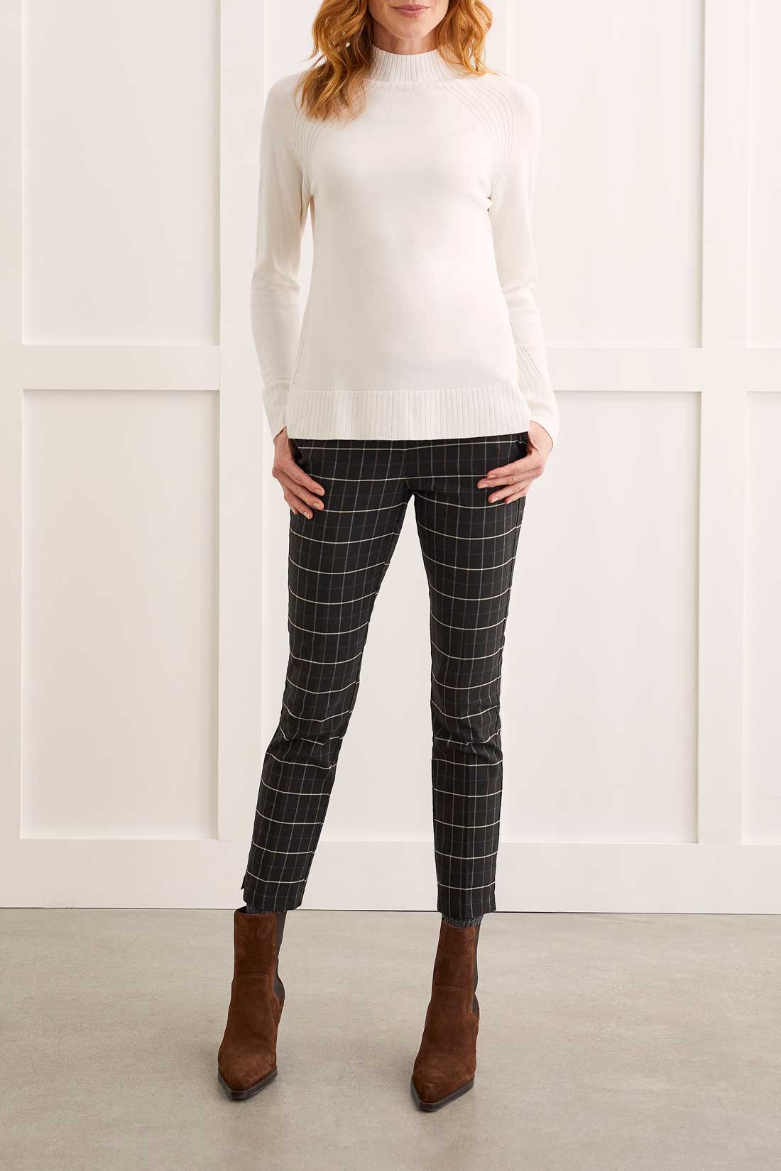 Tribal Long Sleeve Funnel Neck Sweater