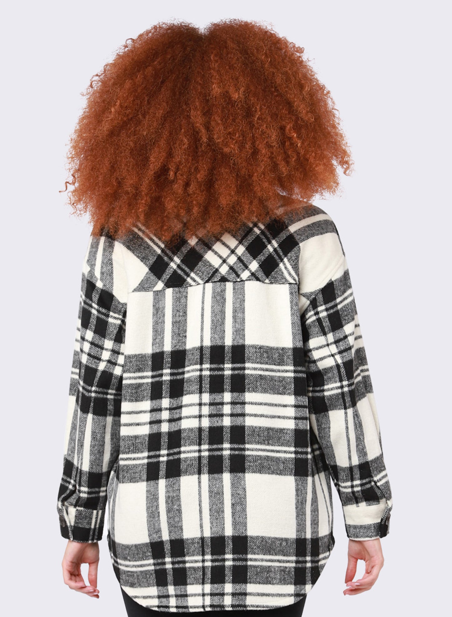 Dex Button Front Plaid Shacket