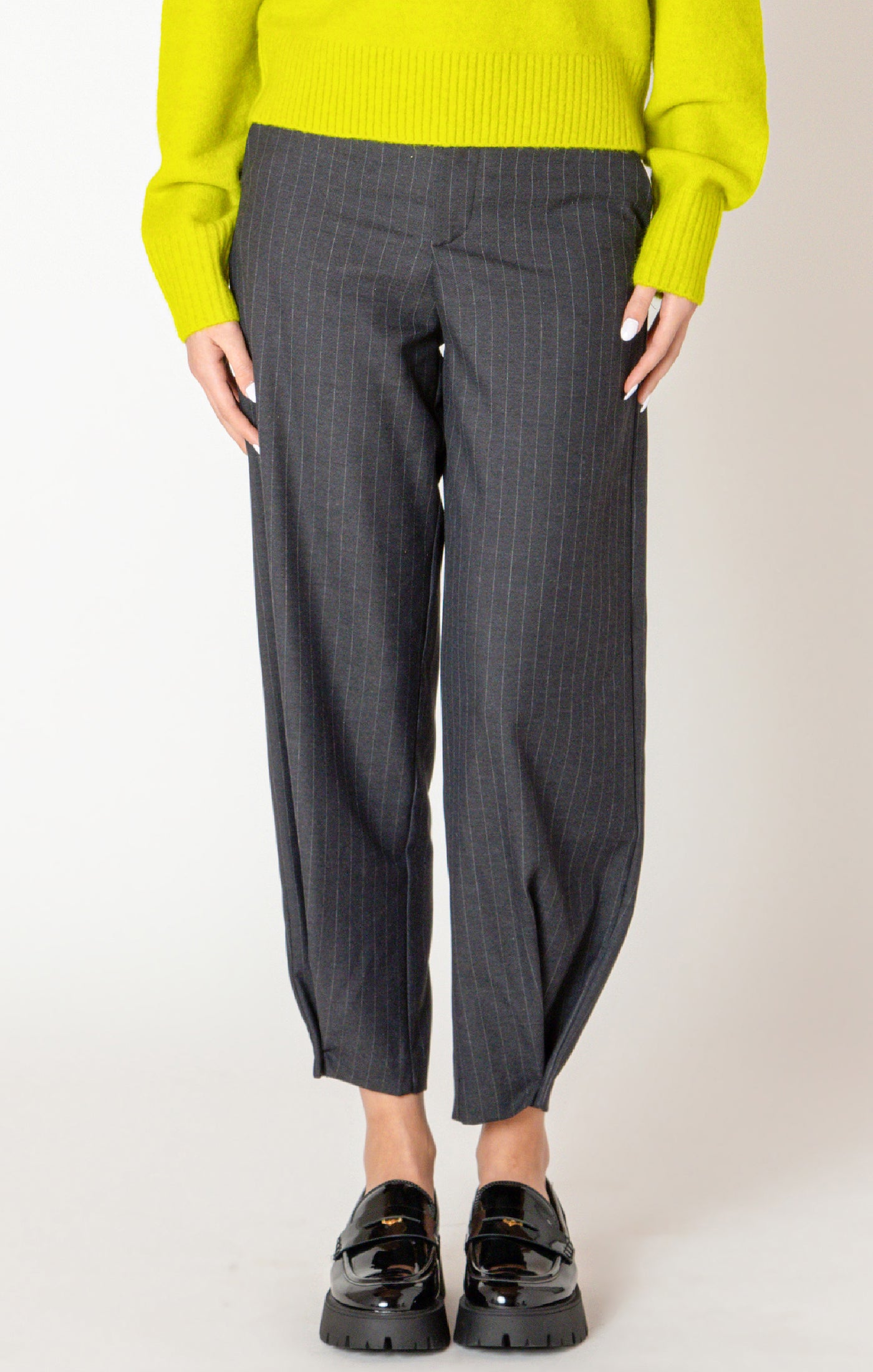 Black Tape Button Hem Pant