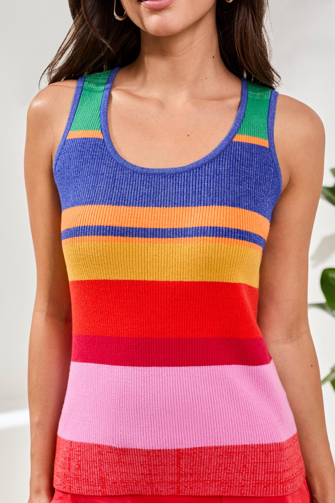 Tribal U-Neck Cami Sweater