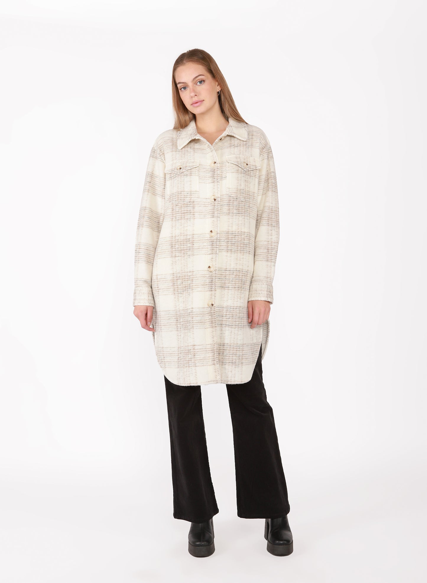 Dex Longline Plaid Shacket