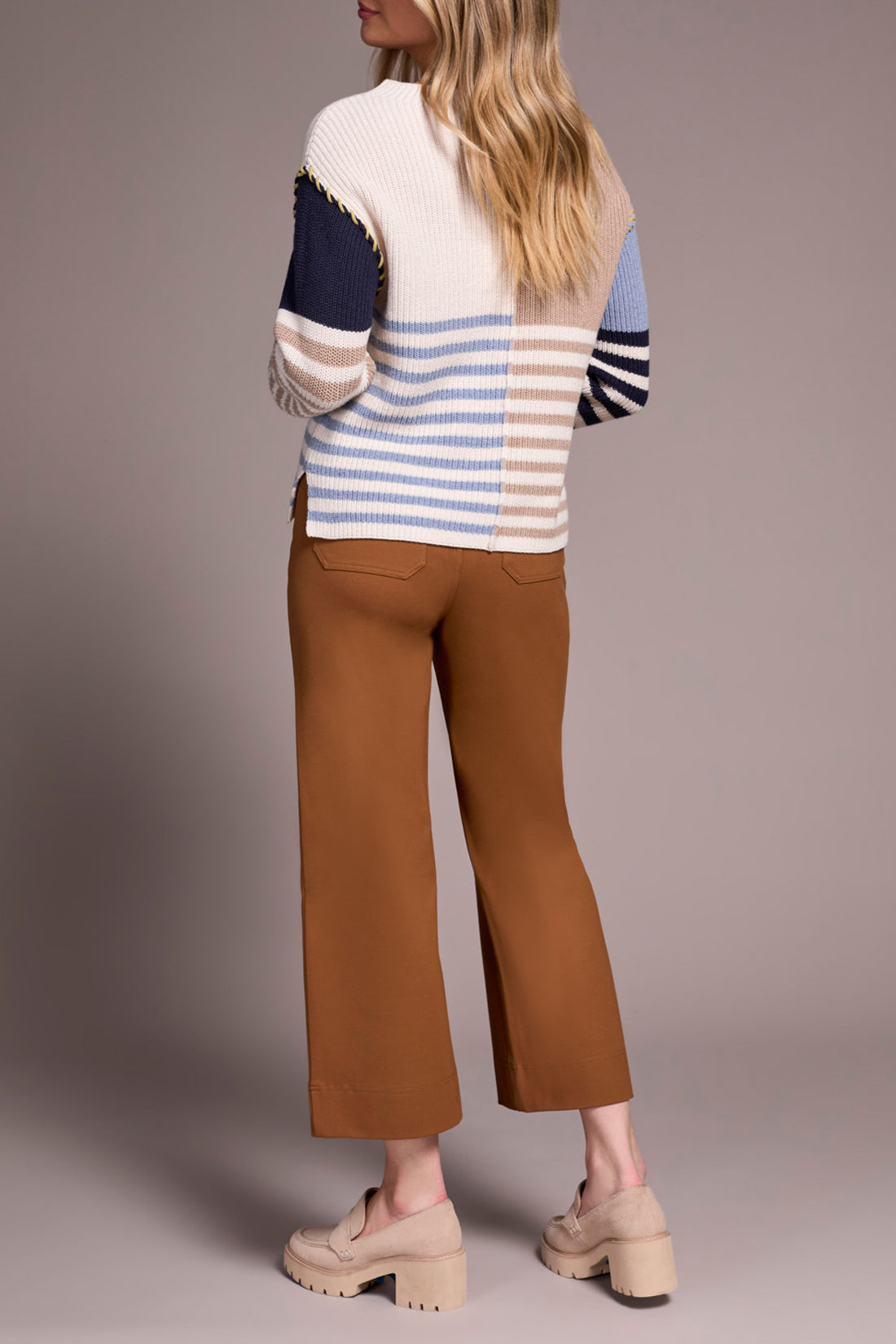 Tribal Long Sleeved Boat Neck Sweater