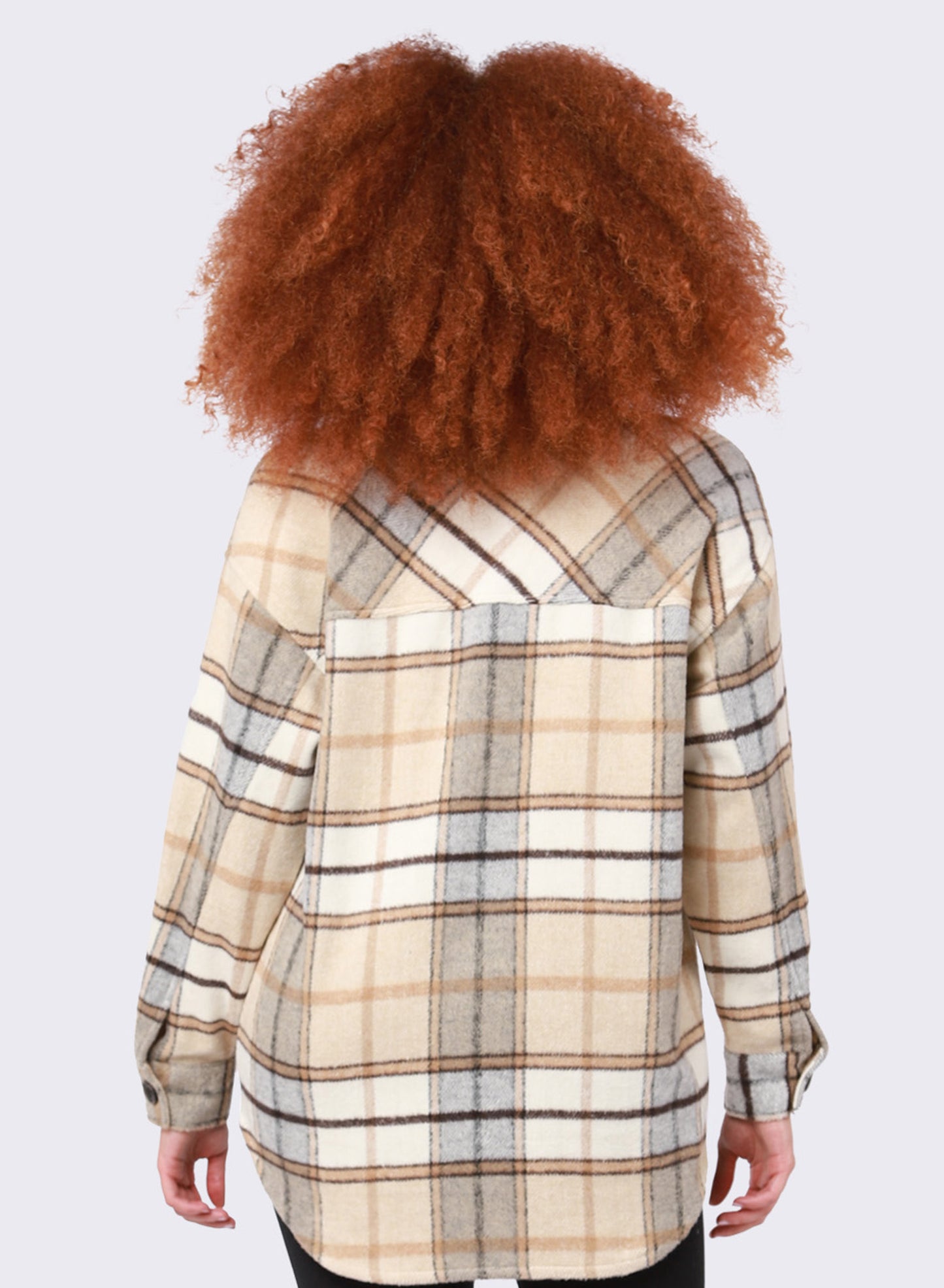Dex Button Front Plaid Shacket