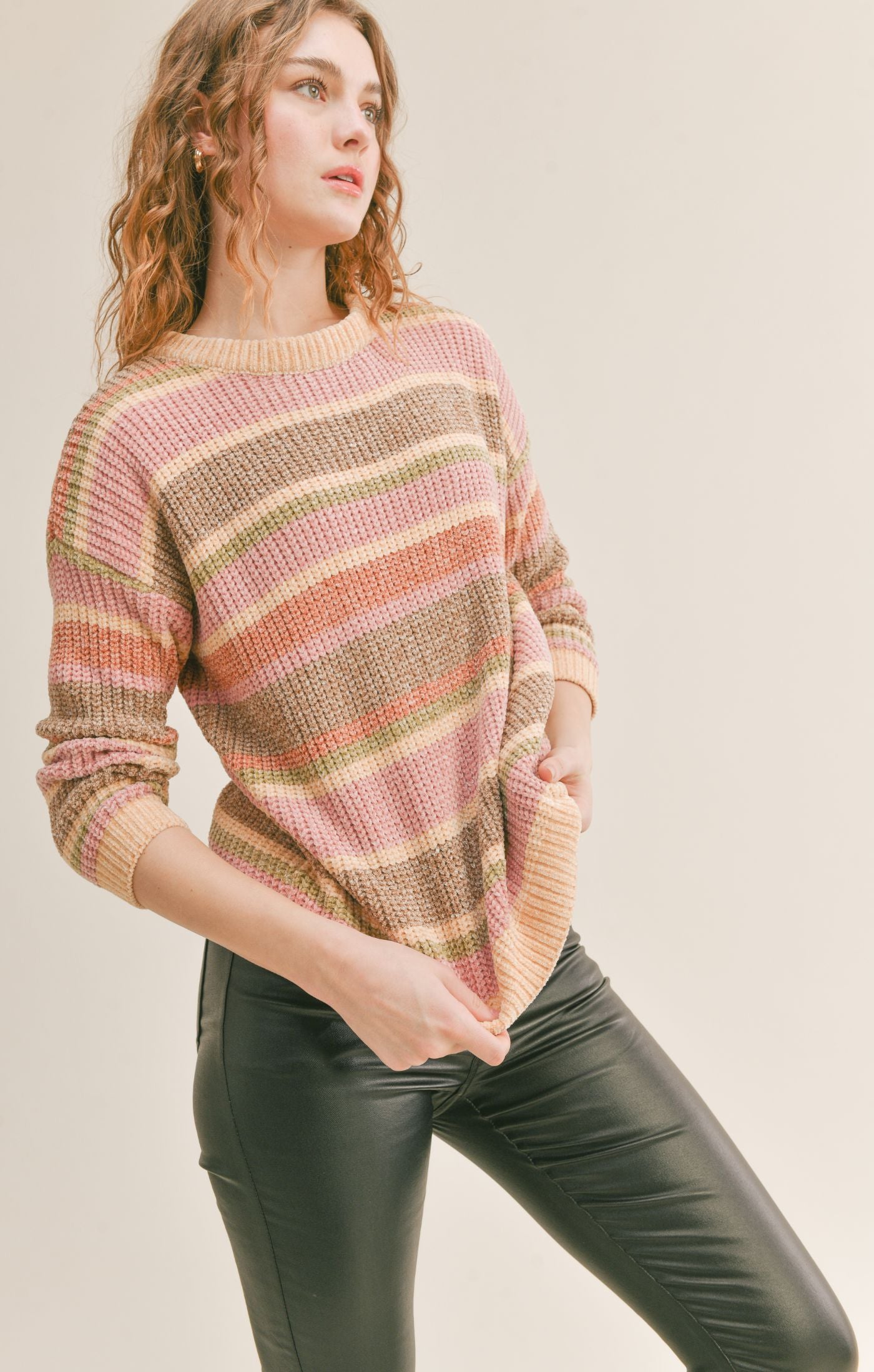 Sadie & Sage Love Club Striped Sweater