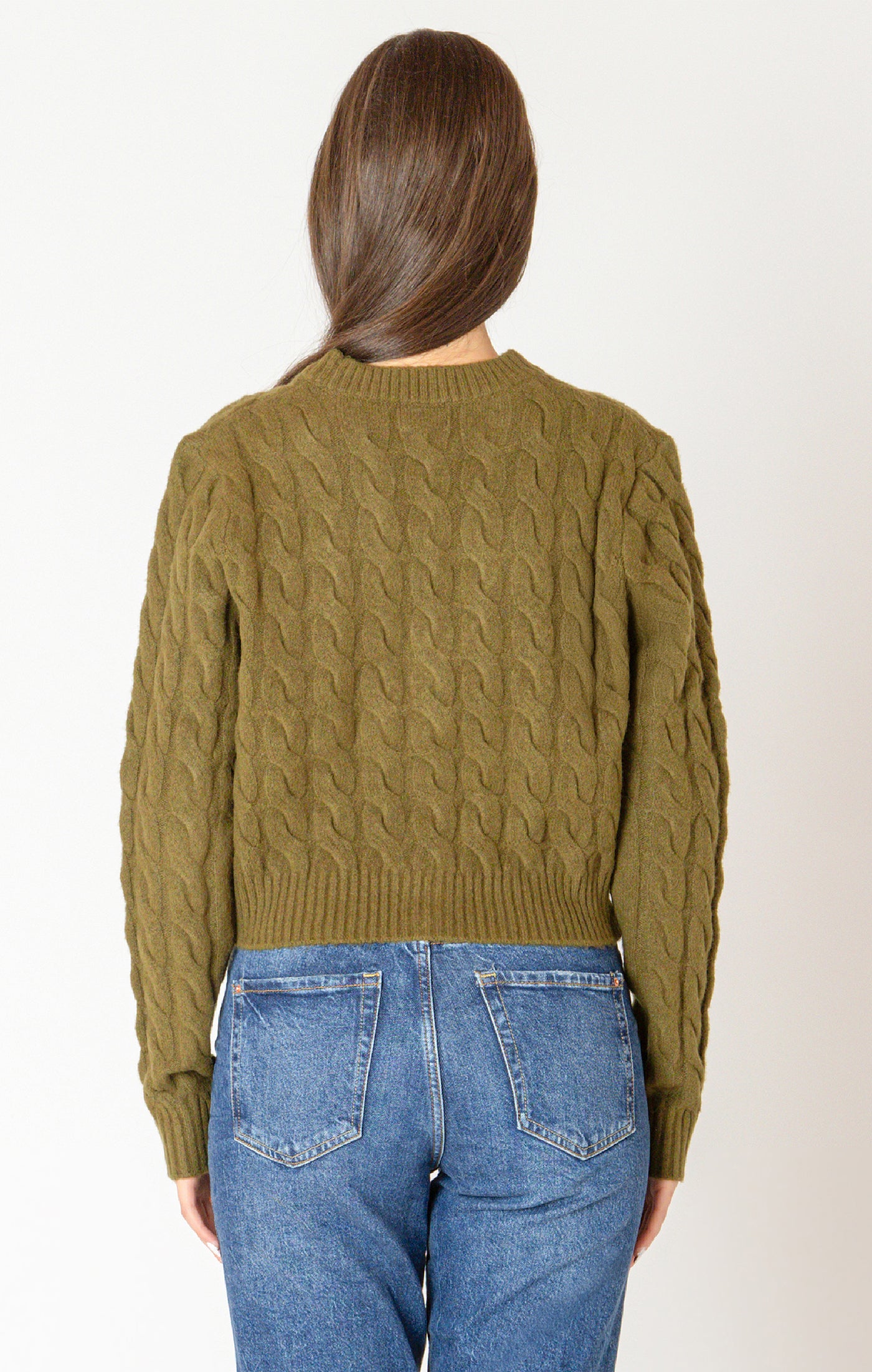 Black Tape Cable Knit Cardigan