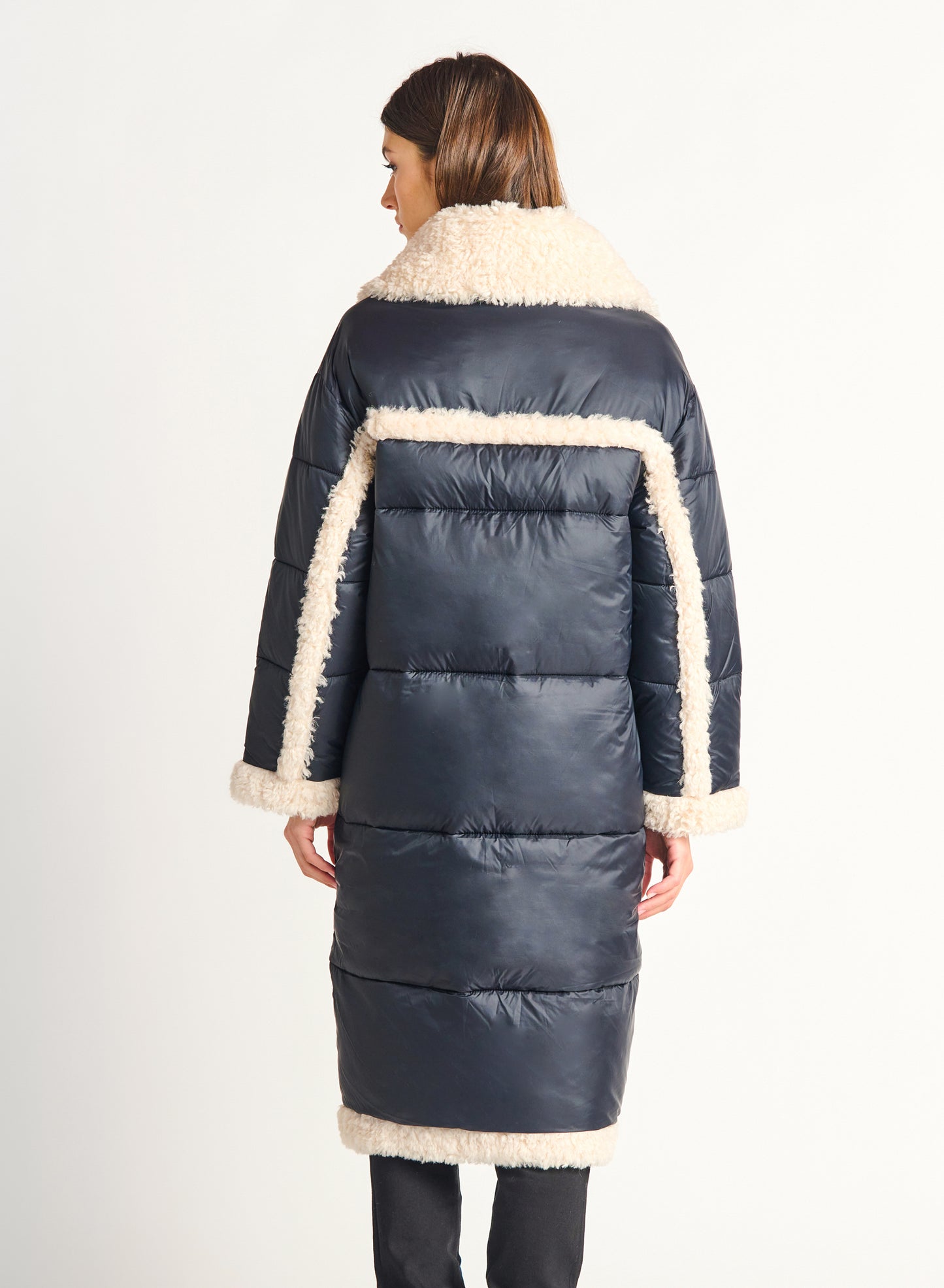 Dex Sherpa Detail Puffer Coat