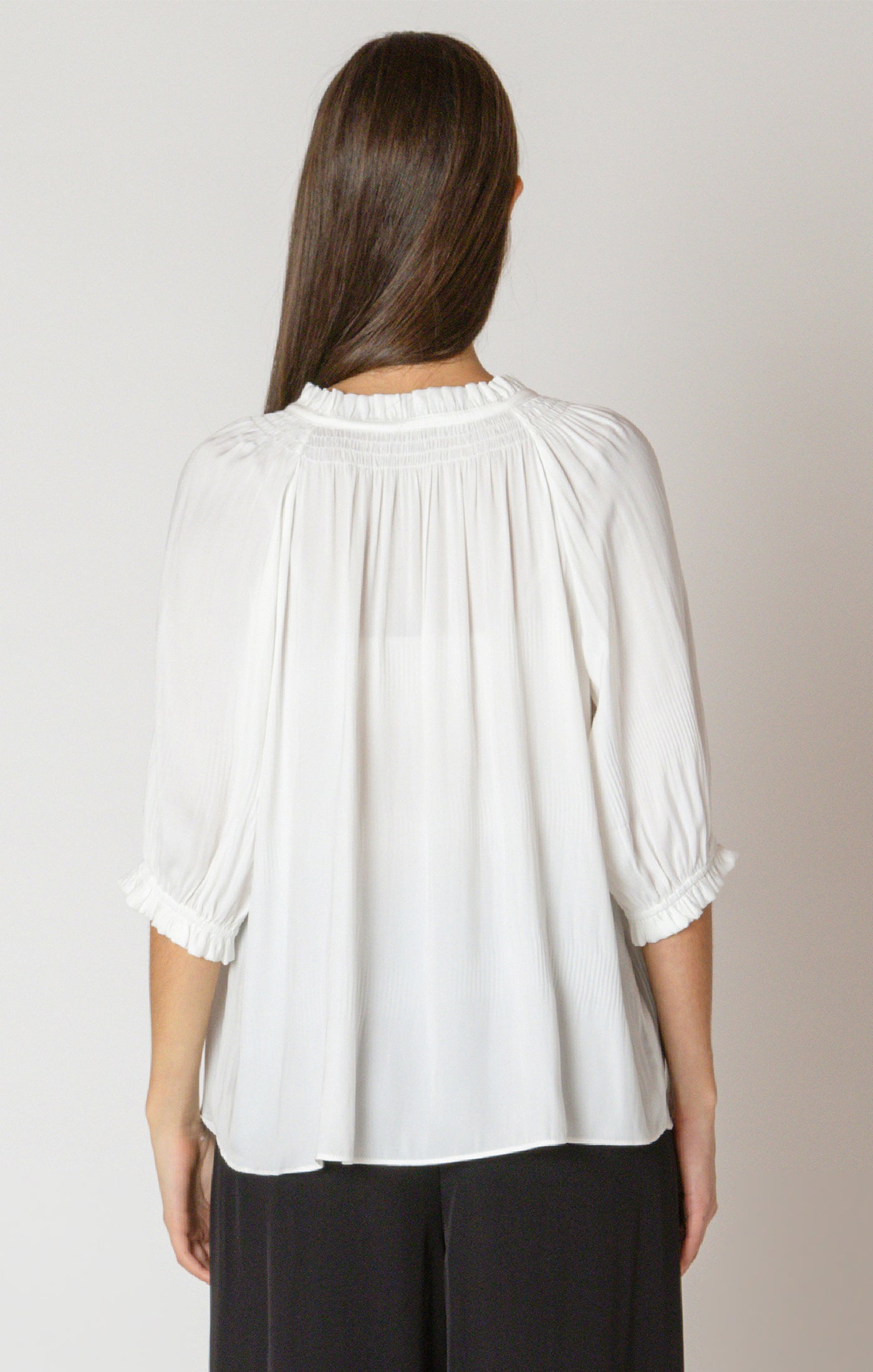 Black Tape Soft Pleated Blouse