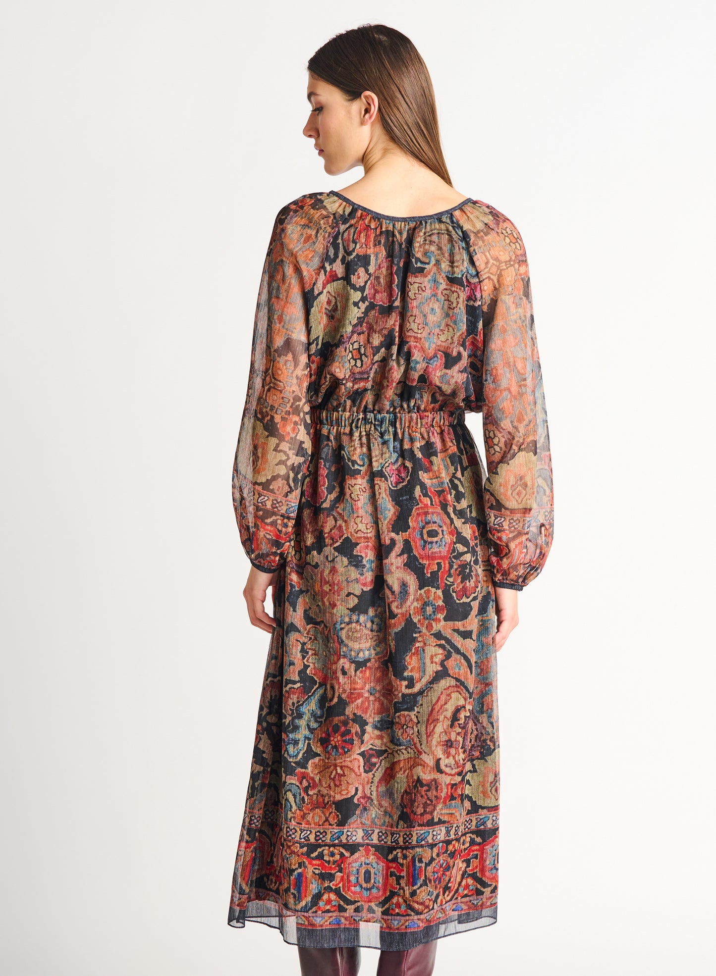 Dex Smocked Detail Midi Dress
