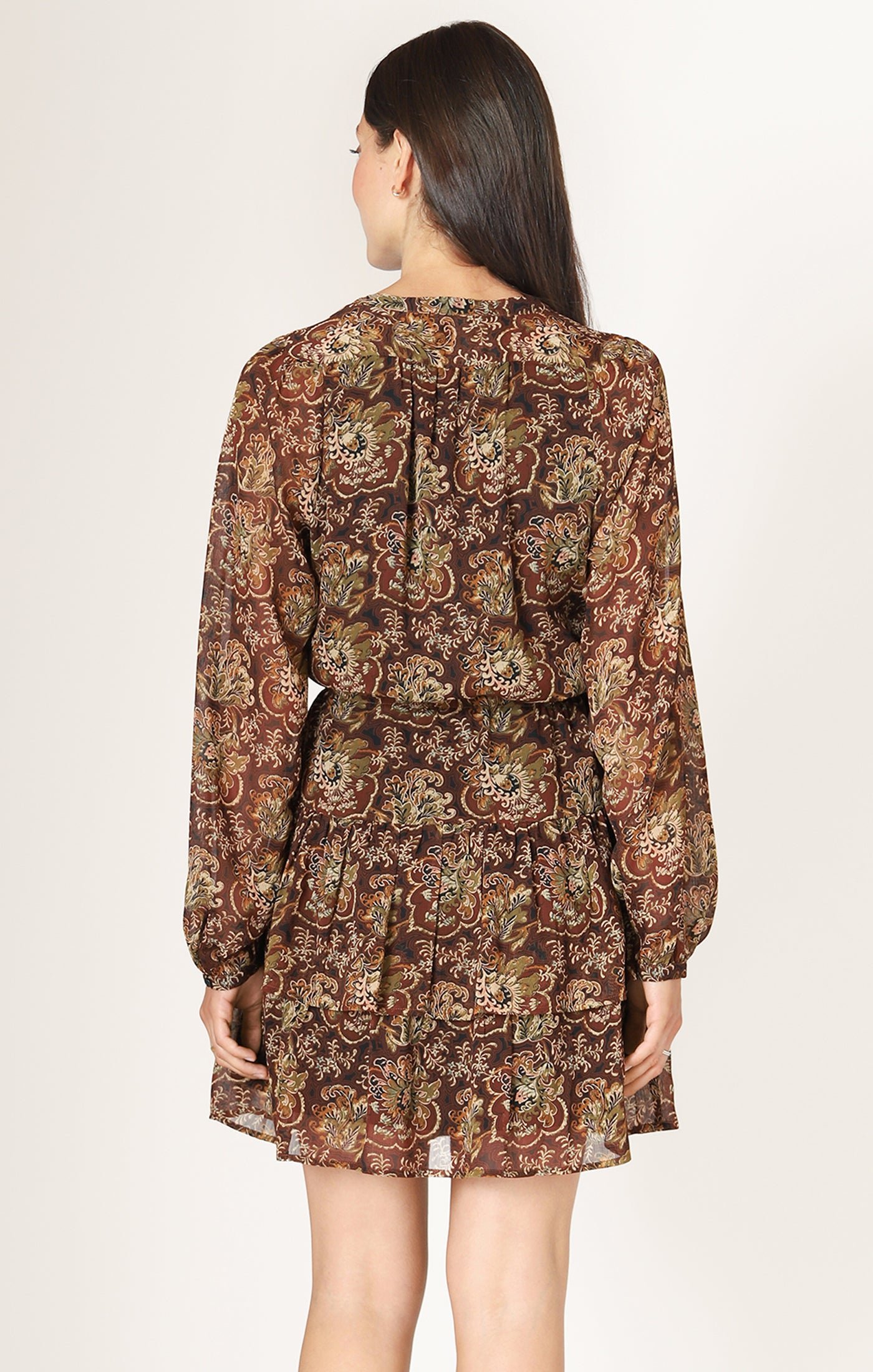 Dex Tiered Mini Shirt Dress