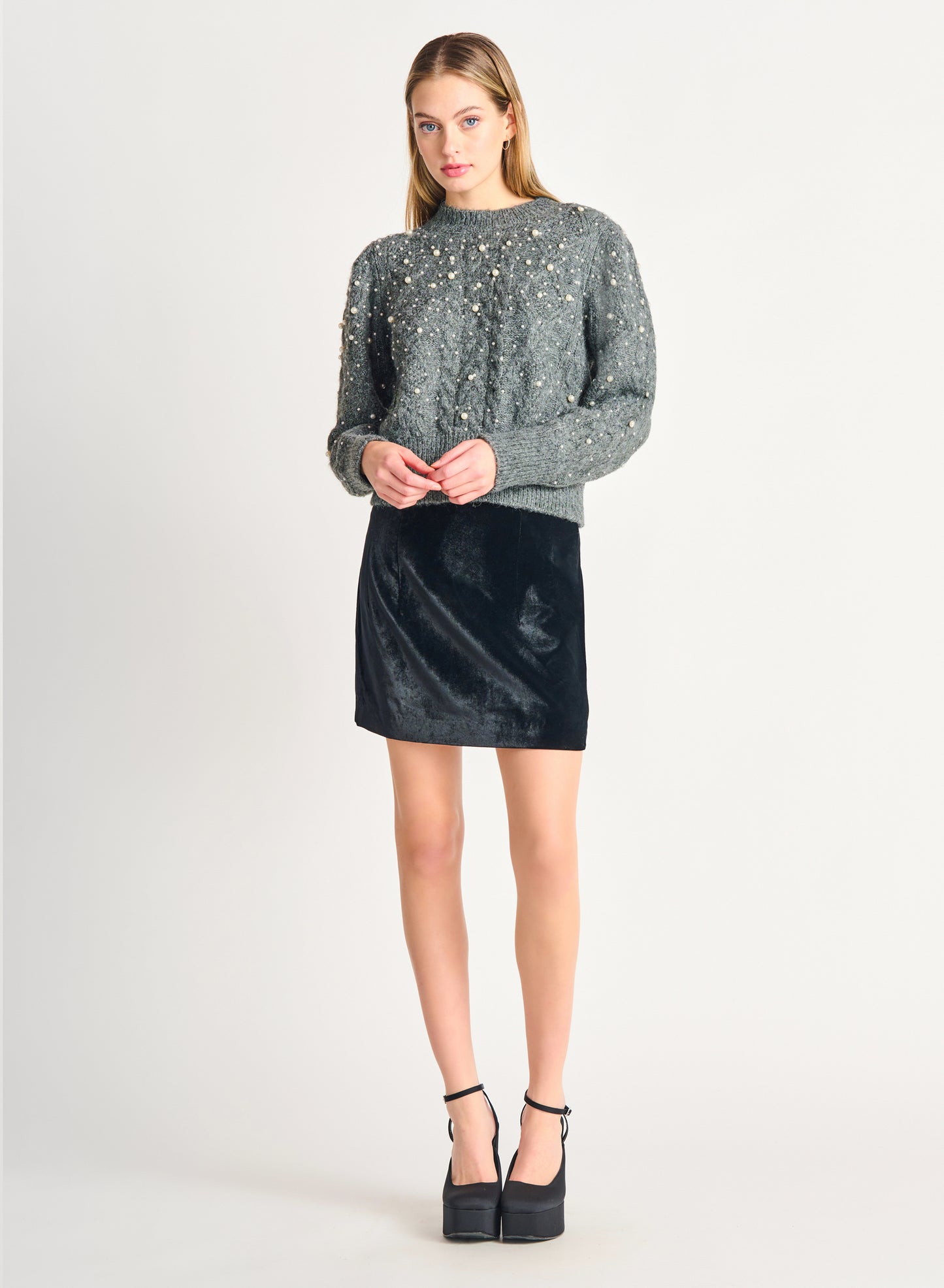 Dex Velvet Mini Skirt