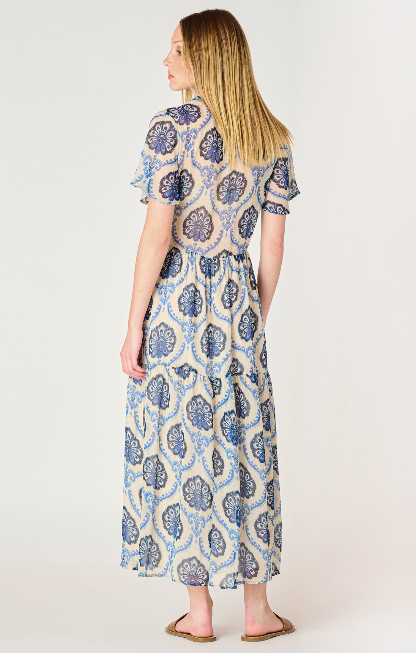 Dex Flowy Midi Shirt Dress