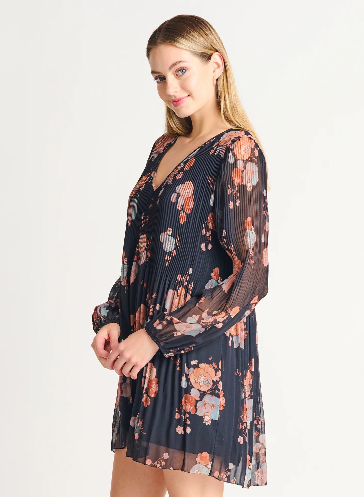 Dex Pleated A-Line Dress