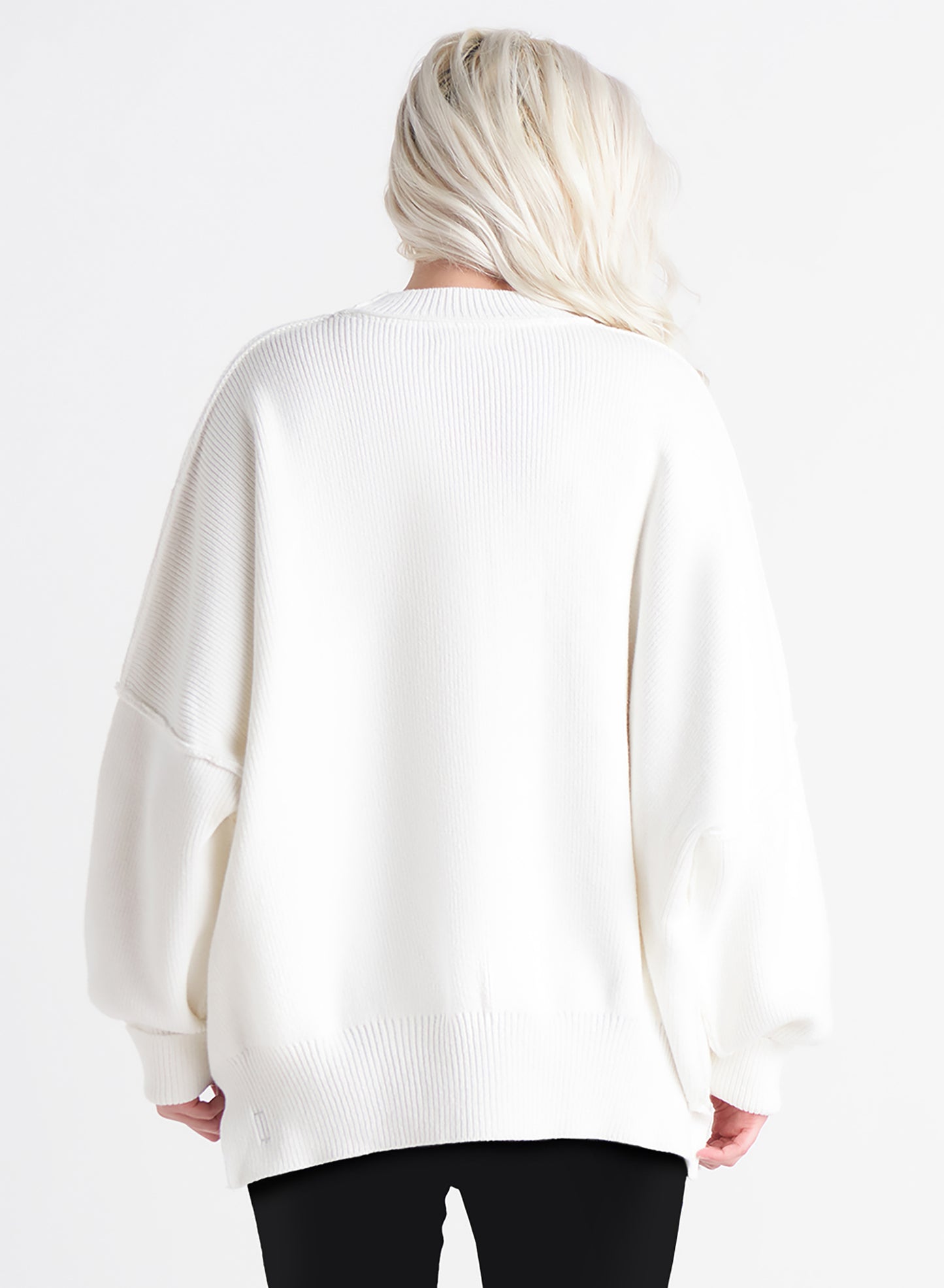 Dex Exposed Seams Tunic Sweater