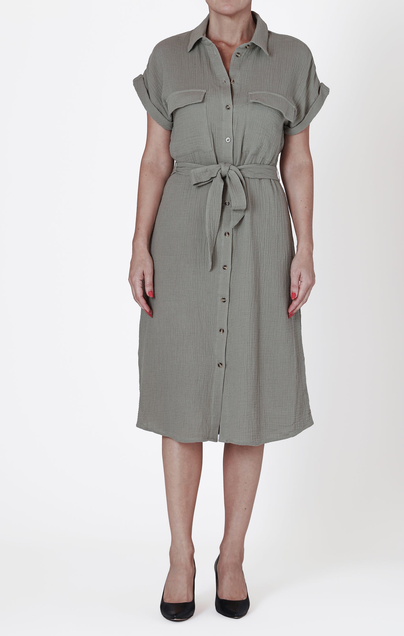 Room 34 Utility Shirt Dress