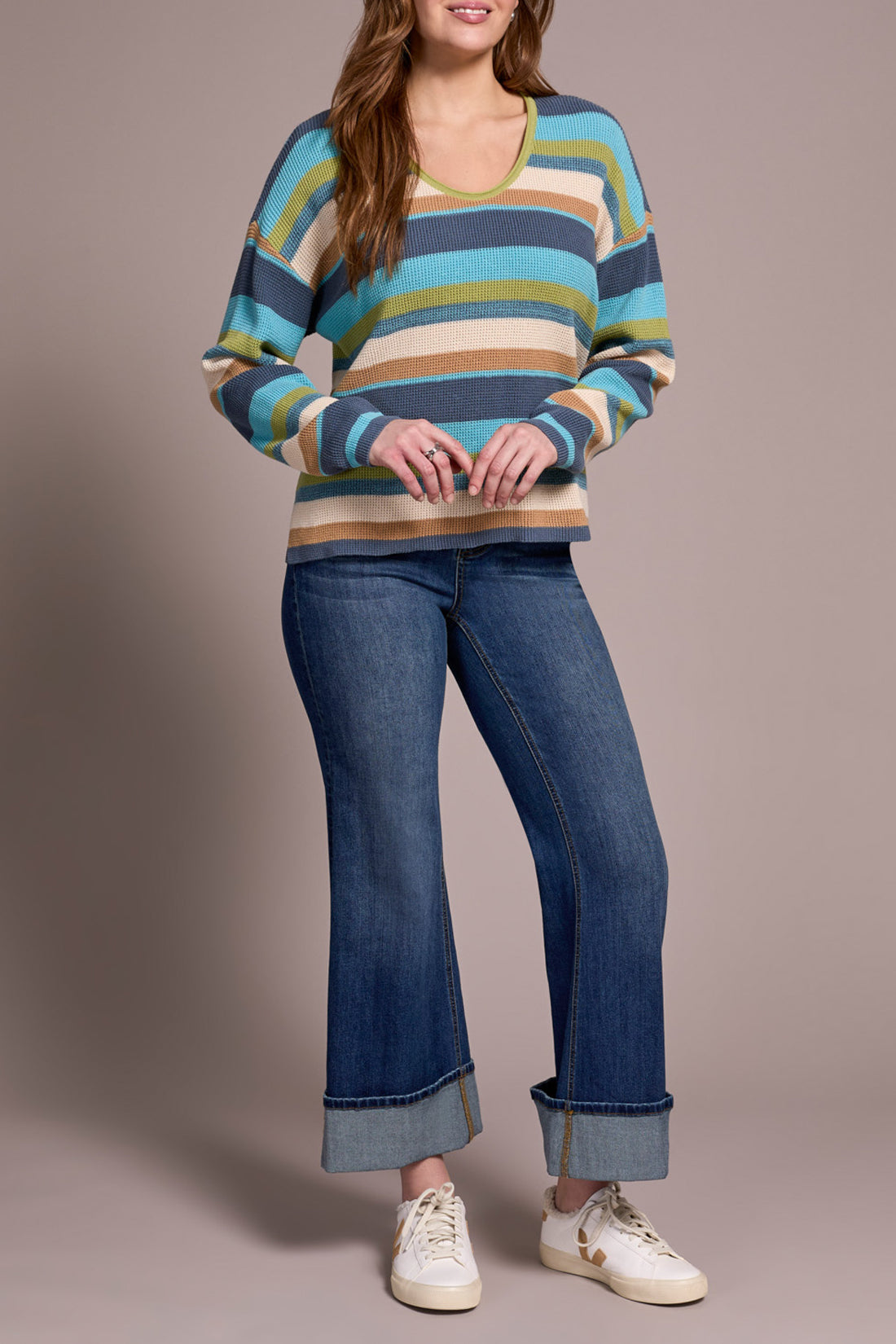 Tribal Long Sleeve U-Neck Sweater