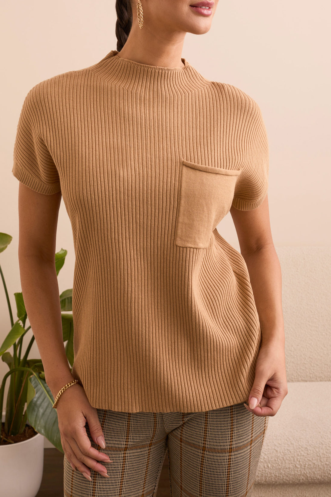 Tribal Short Sleeve Dolman Sweater