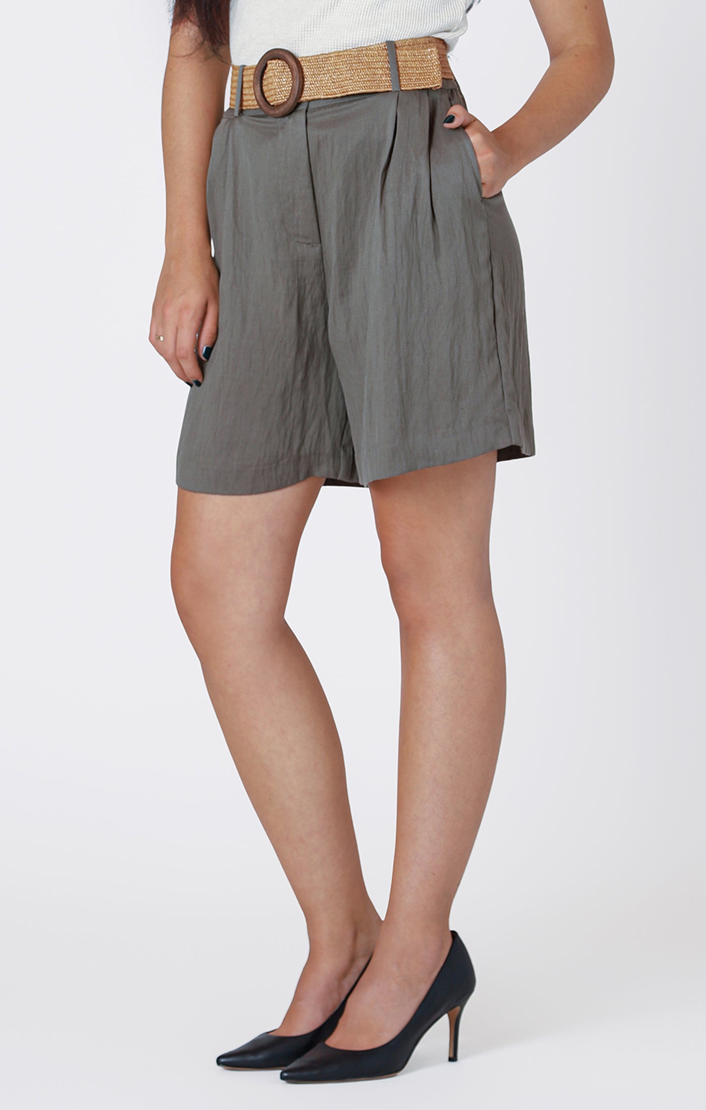 Room 34 Drapey Belted Short