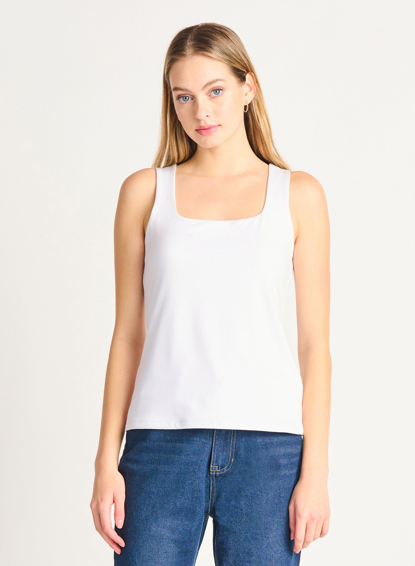 Black Tape Square Neck Tank