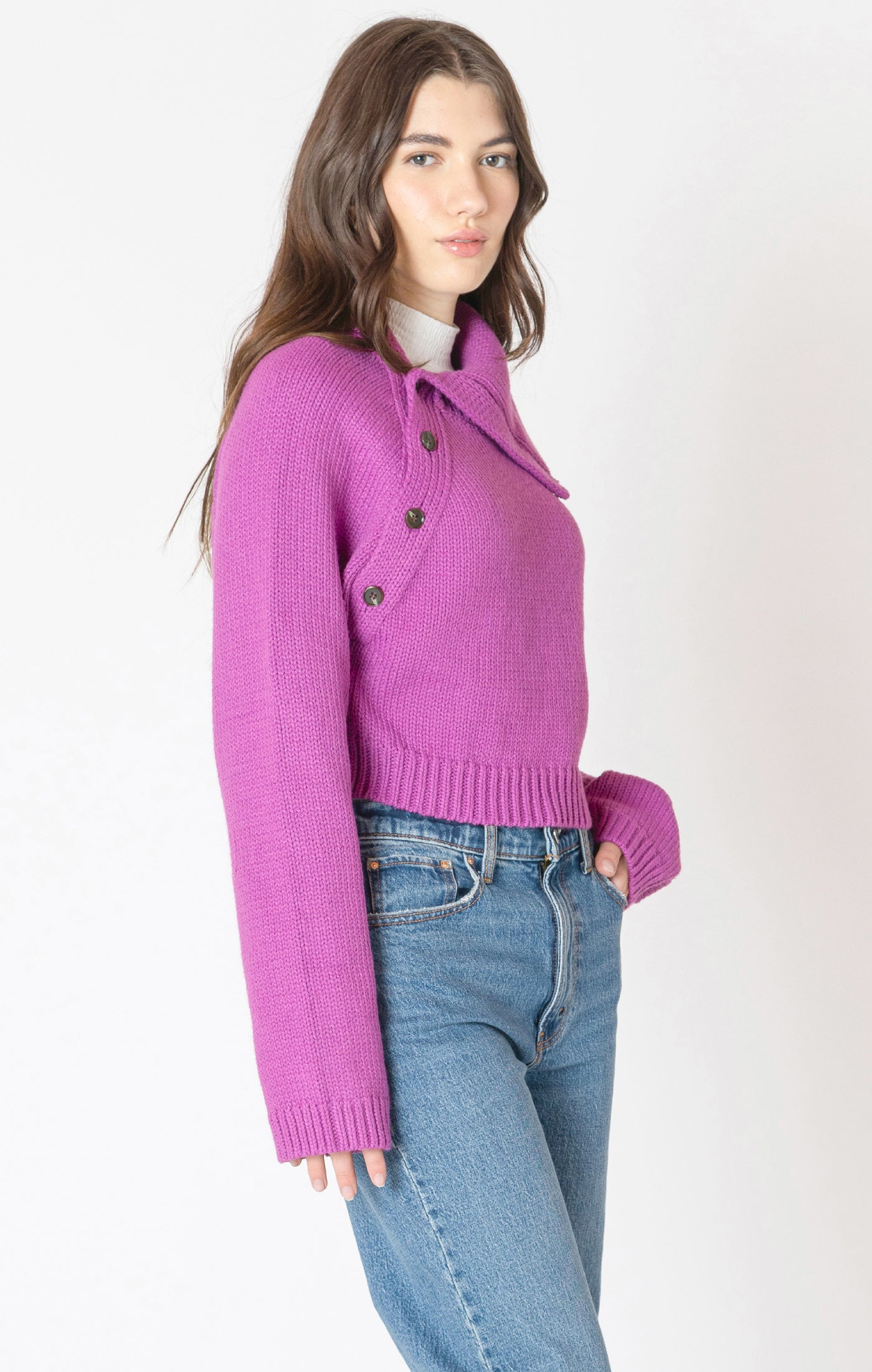 Dex Asymmetric Neckline Sweater
