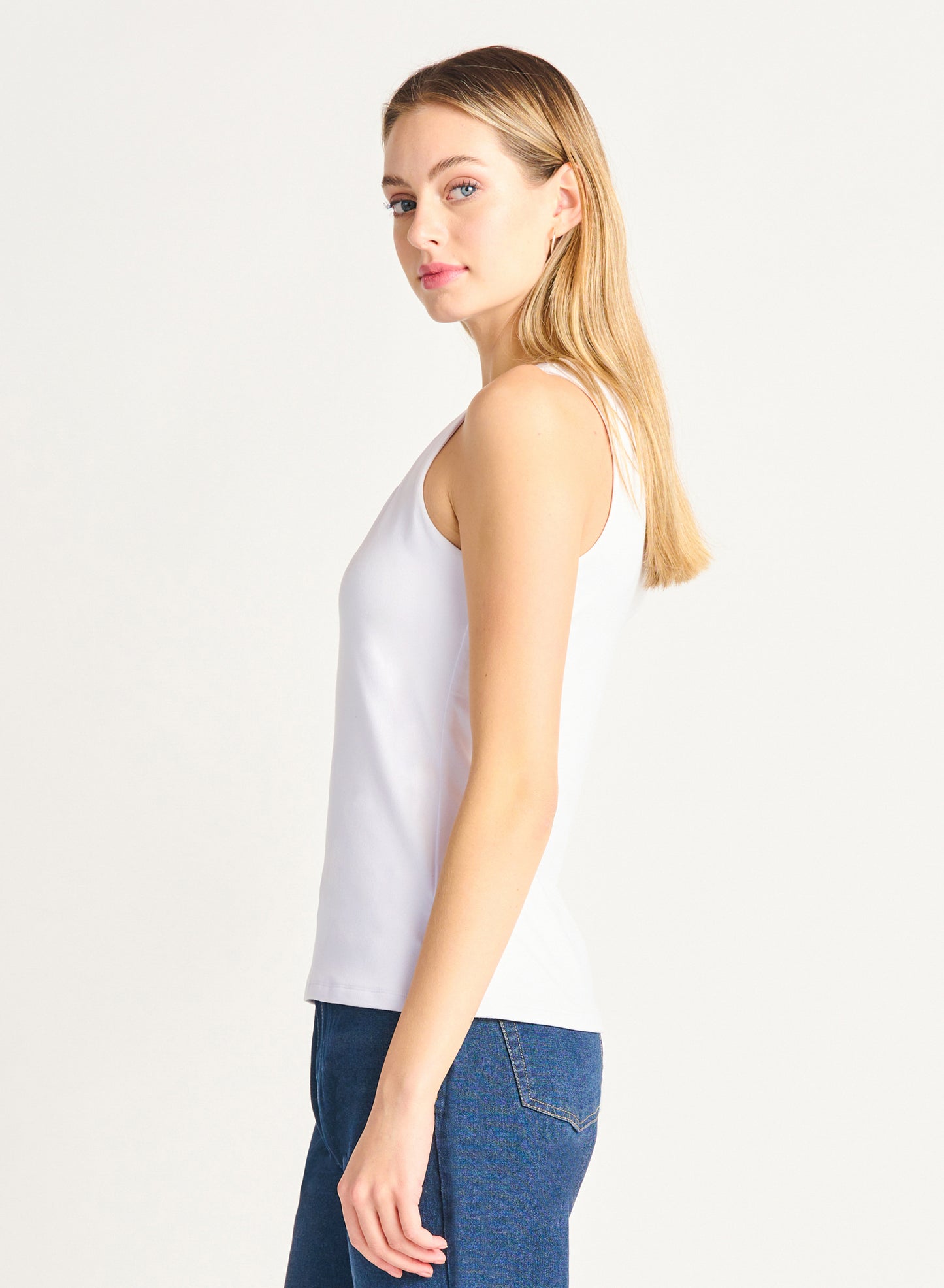 Black Tape Square Neck Tank