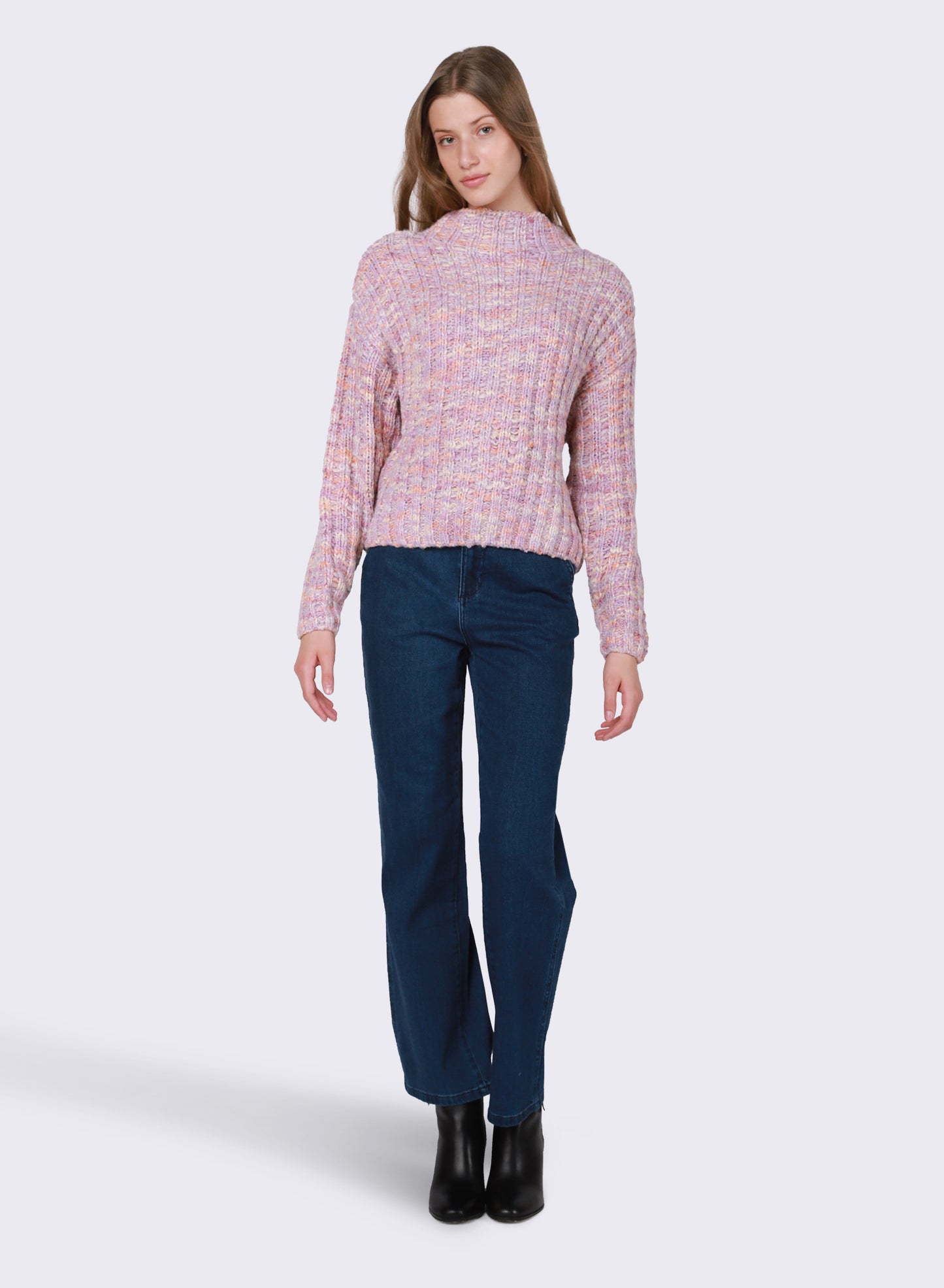 Dex Multi Colored Textured Stitch Sweater