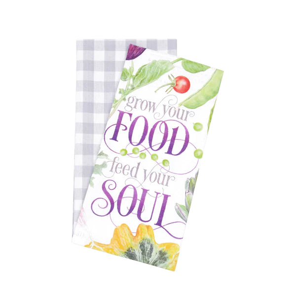 Vegetable Garden Kitchen Towels, Set of 2