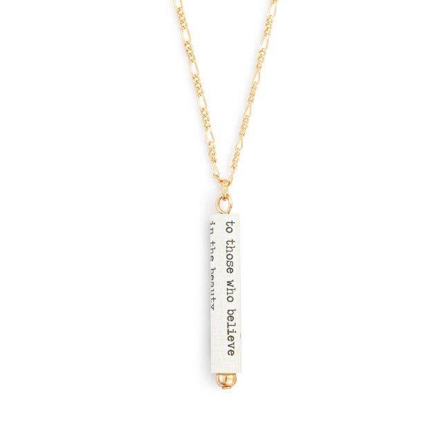 Believe in Beauty Quote Necklace
