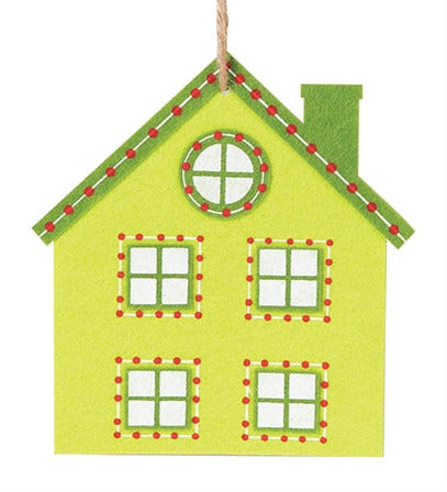 Christmas House Ornament Green