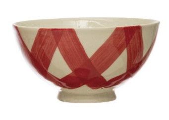 Hand-Painted Stoneware Latte Bowl