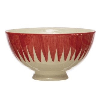 Hand-Painted Stoneware Latte Bowl