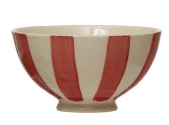Hand-Painted Stoneware Latte Bowl