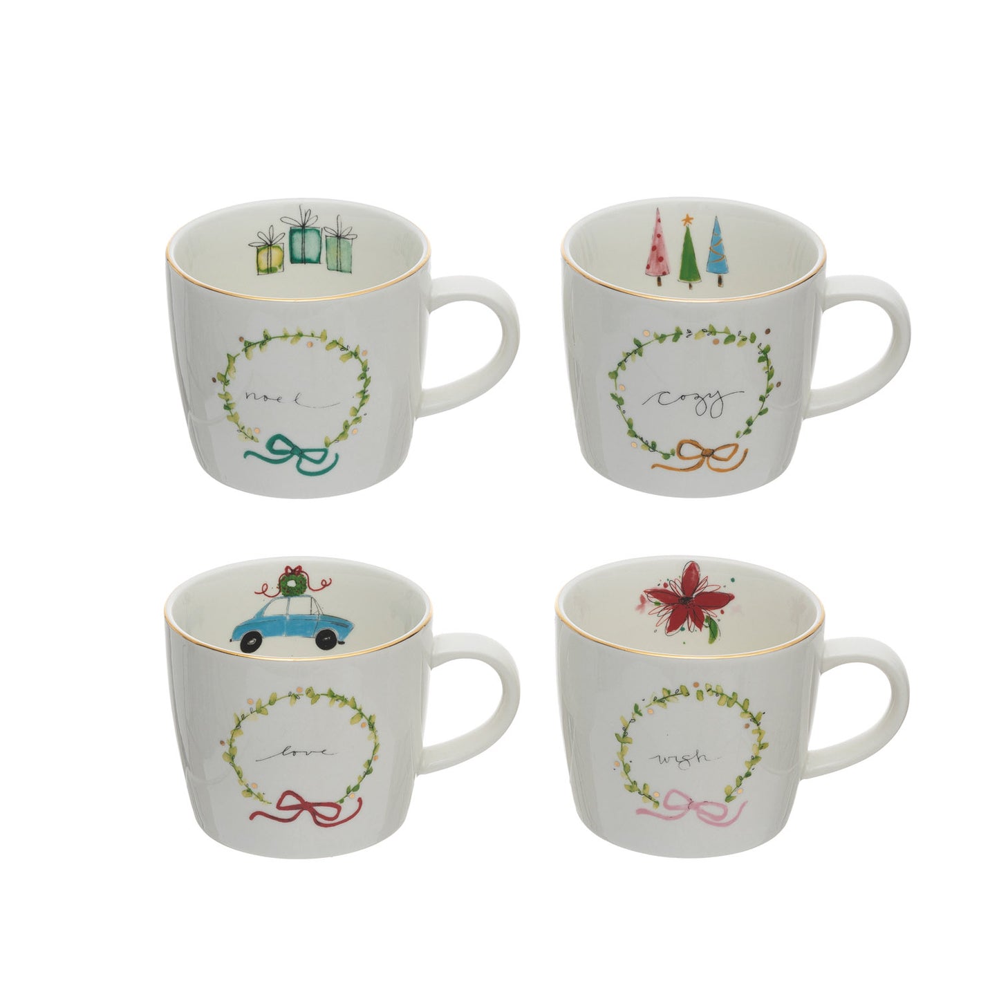 Christmas Stoneware Mugs