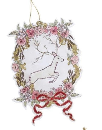 Paper Ornaments With Embroidery