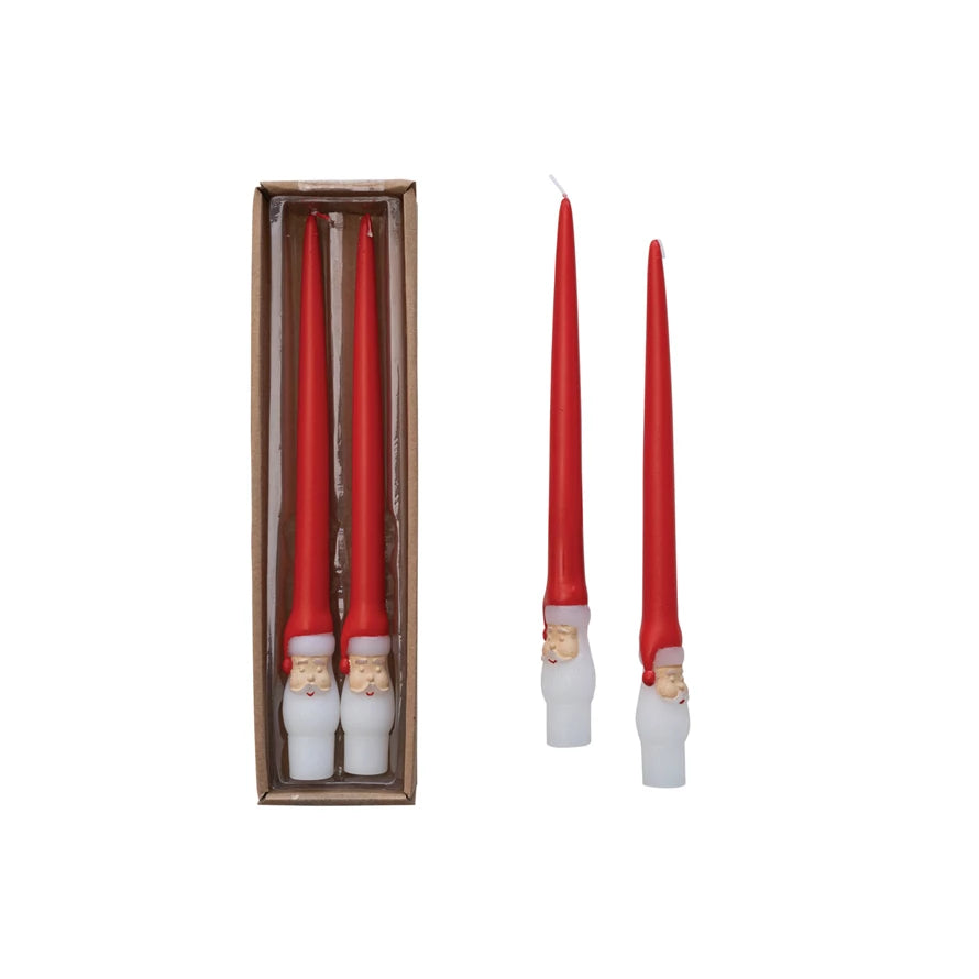 Santa Taper Candles
