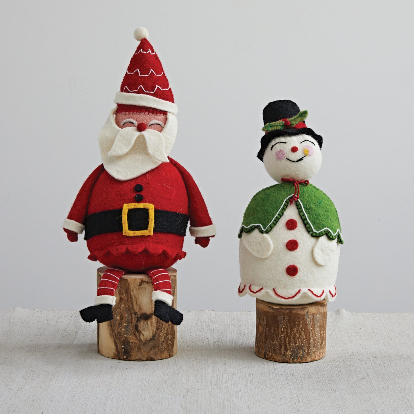 Handmade Wool Felt Santa/Snowman