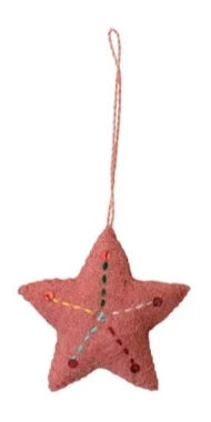 Handmade Wool Felt Star Ornament