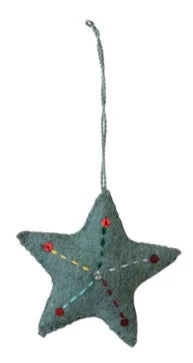 Handmade Wool Felt Star Ornament