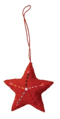 Handmade Wool Felt Star Ornament
