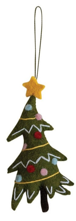 Handmade Wool Felt Tree Ornaments