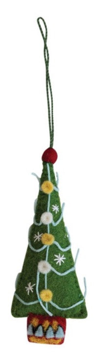 Handmade Wool Felt Tree Ornaments
