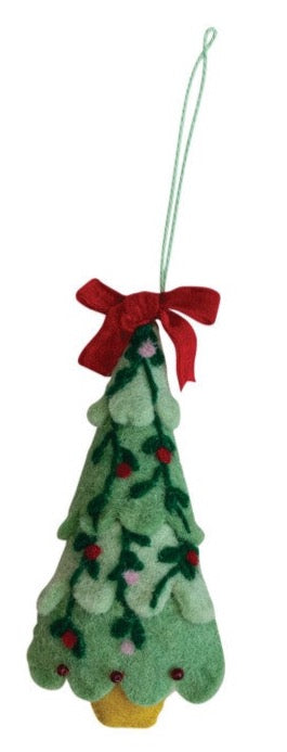 Handmade Wool Felt Tree Ornaments