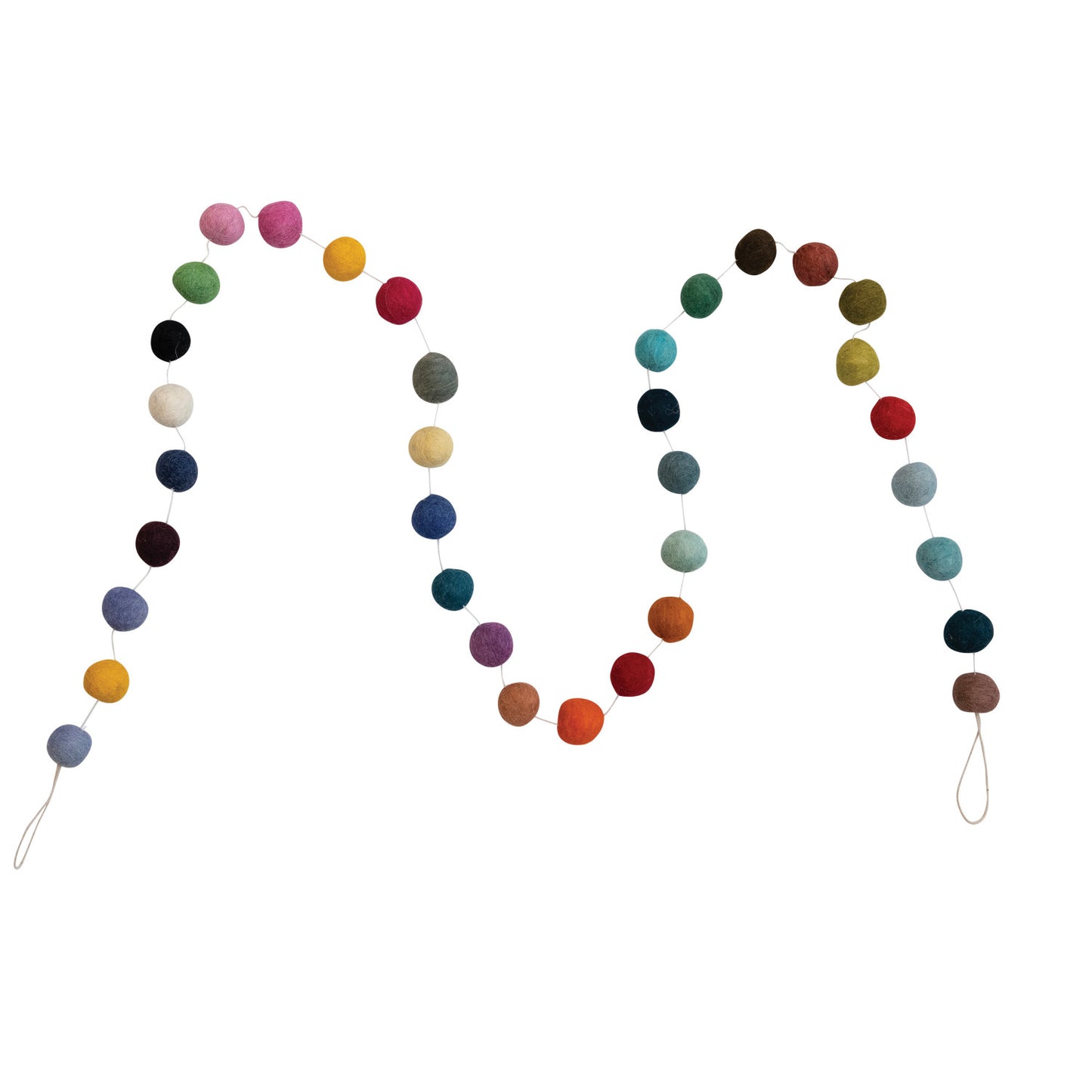 Handmade Wool Felt Ball Garland