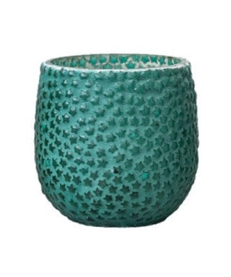 Mosaic Glass Votive Holder With Stars
