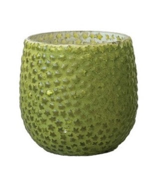 Mosaic Glass Votive Holder With Stars