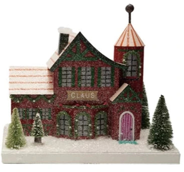 Paper North Pole Building With LED Light