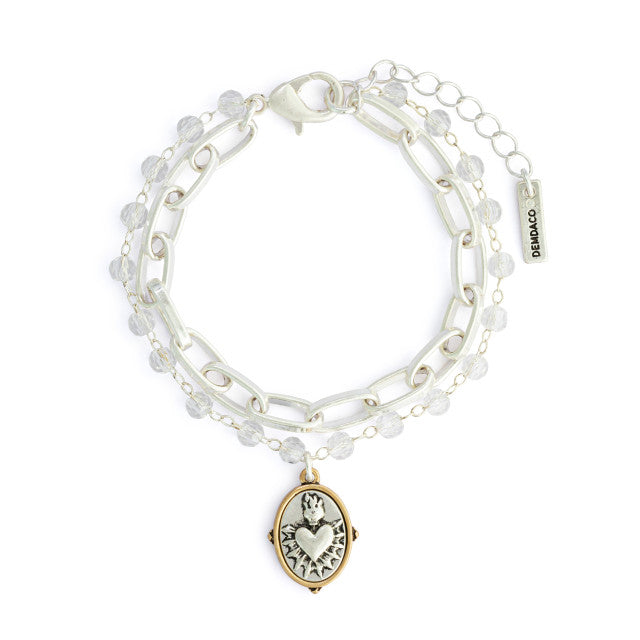 Sacred Heart Bracelet - Gold or Silver