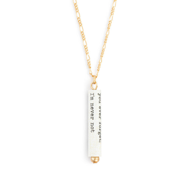 Thinking of You Quote Necklace