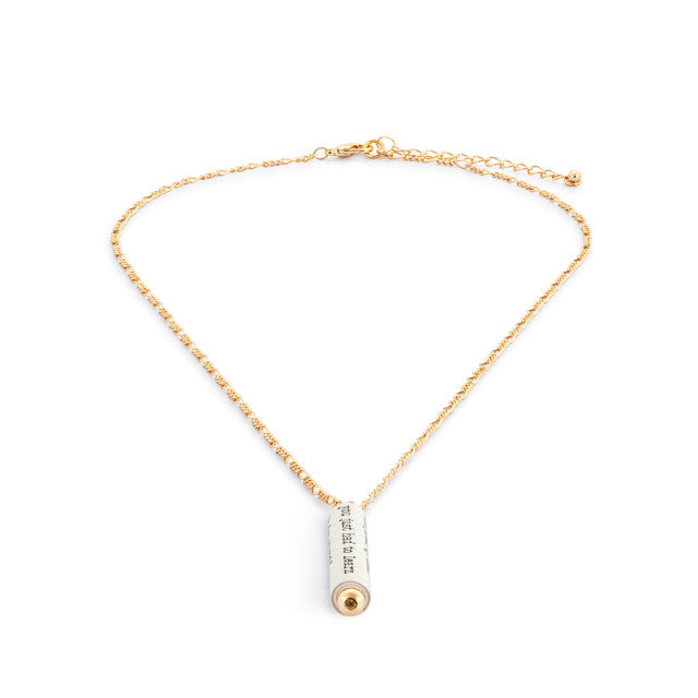 Learn For Yourself Quote Necklace