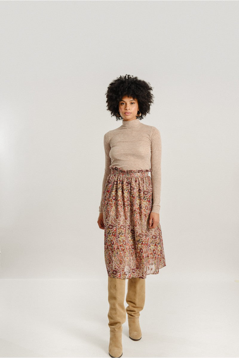 Molly Bracken Woven Buttoned Skirt
