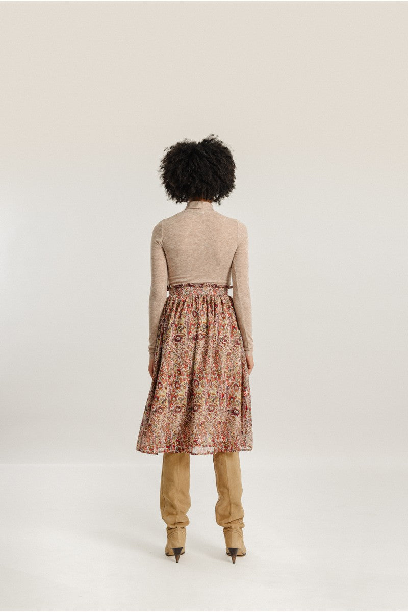 Molly Bracken Woven Buttoned Skirt